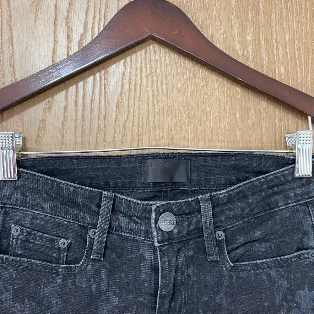 Vince Dylan Ankle Skinny Jeans Stretch Black Floral Women’s Size 26 - Picture 2 of 6